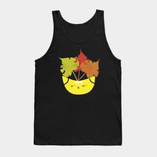 Yellow Cat Leaves Tank Top